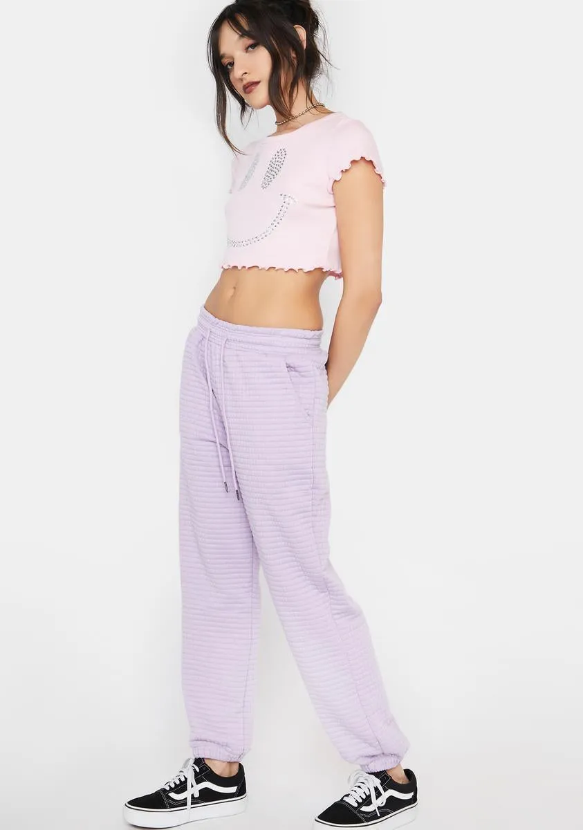 Lavender Cozy Or Bust Joggers