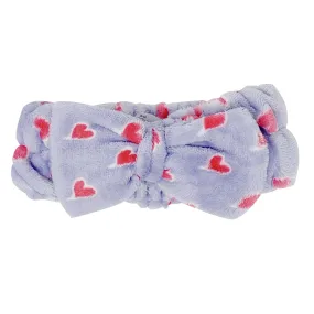 Lavender Purple Teddy Headyband™ with Pink Hearts | Cruelty-Free & Vegan