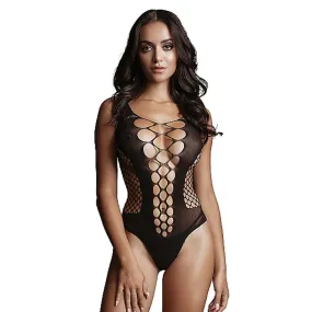 Le Désir Black Contrast Fence Net Teddy