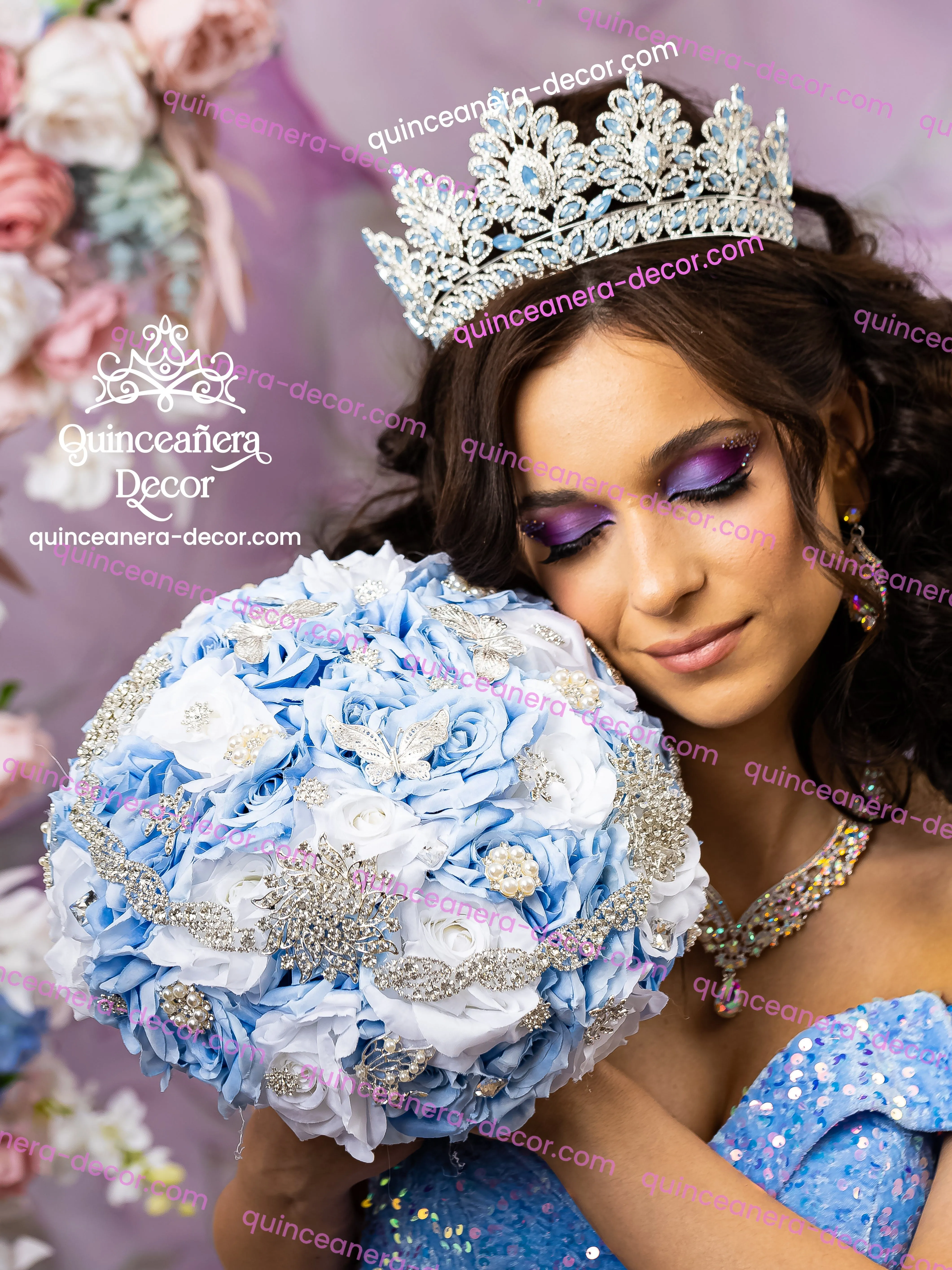 Light blue full quinceanera package