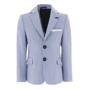 Light Blue Peak Lapel Blazer