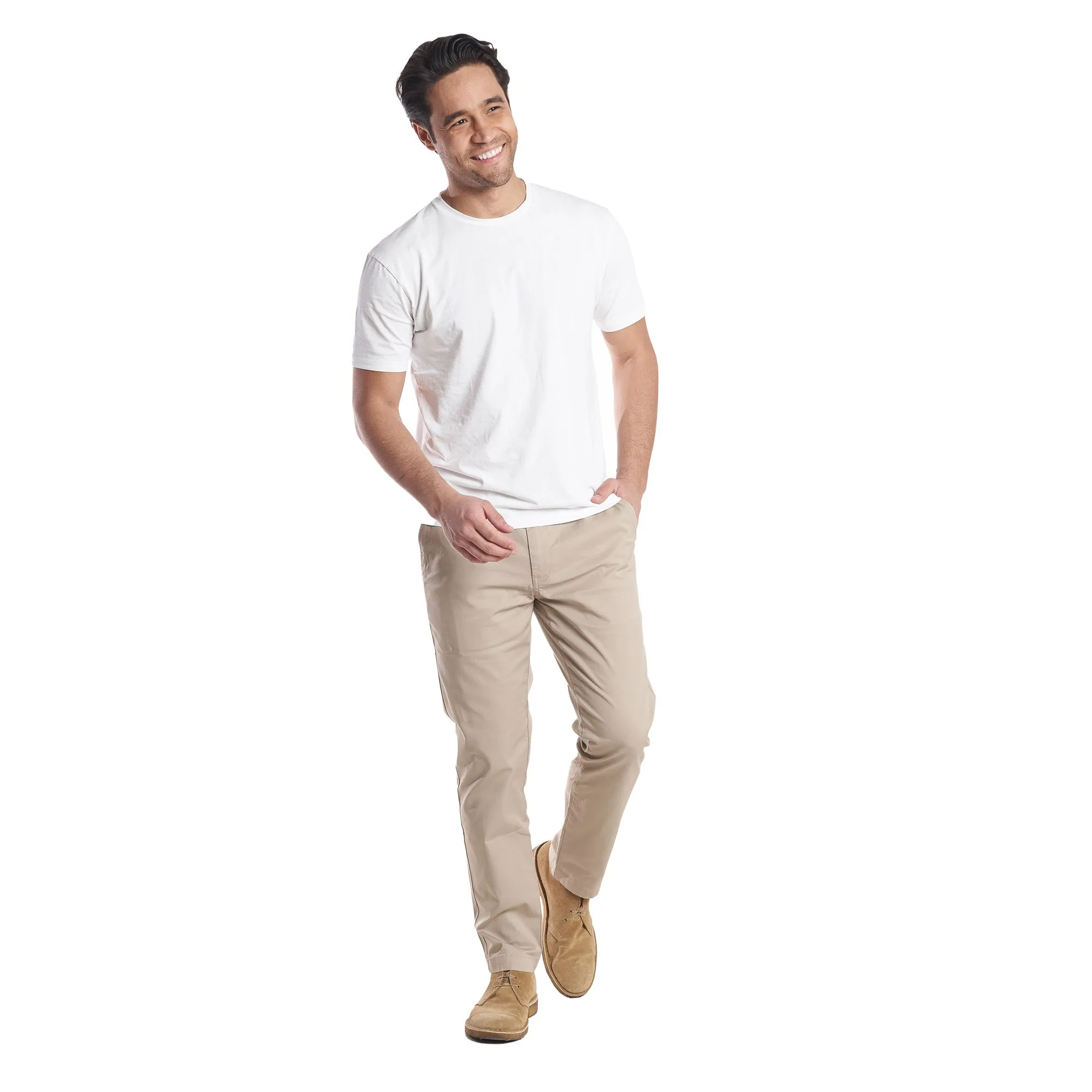 Lightweight Stretch Chinos Standard Fit - Khaki