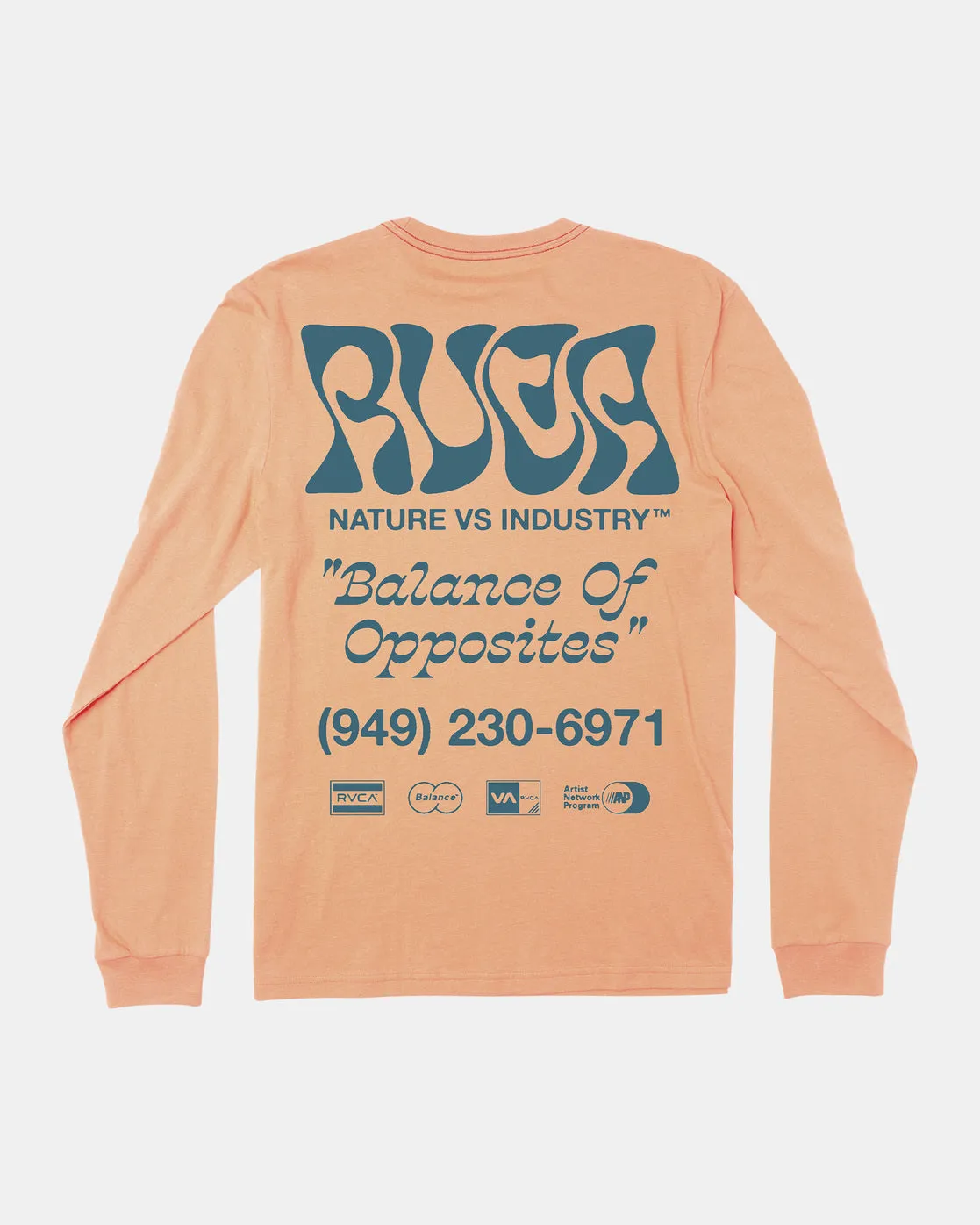 Local Biz Long Sleeve Tee - Light Peach