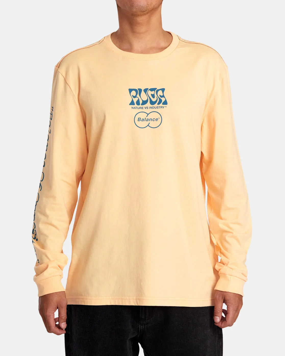 Local Biz Long Sleeve Tee - Light Peach