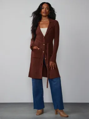 Long Sleeve Tie Waist Cardigan