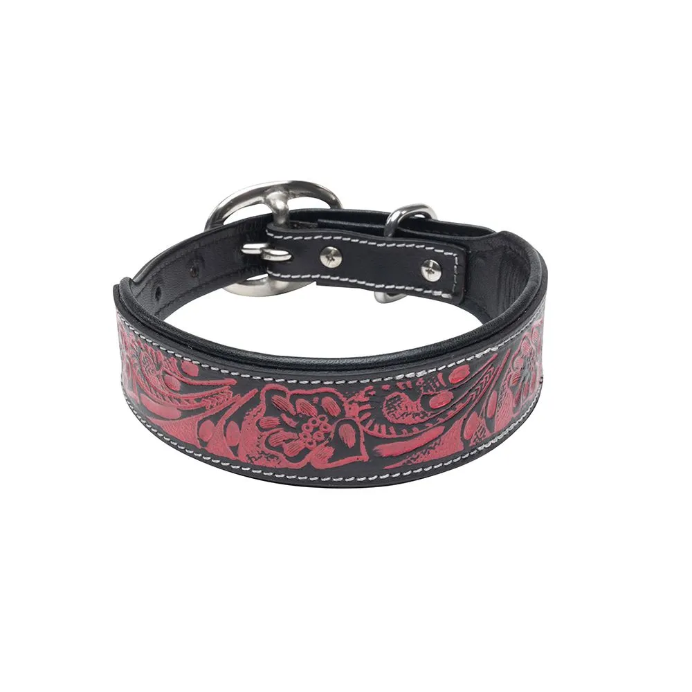 Lucky Diego Hand-tooled Dog Collar