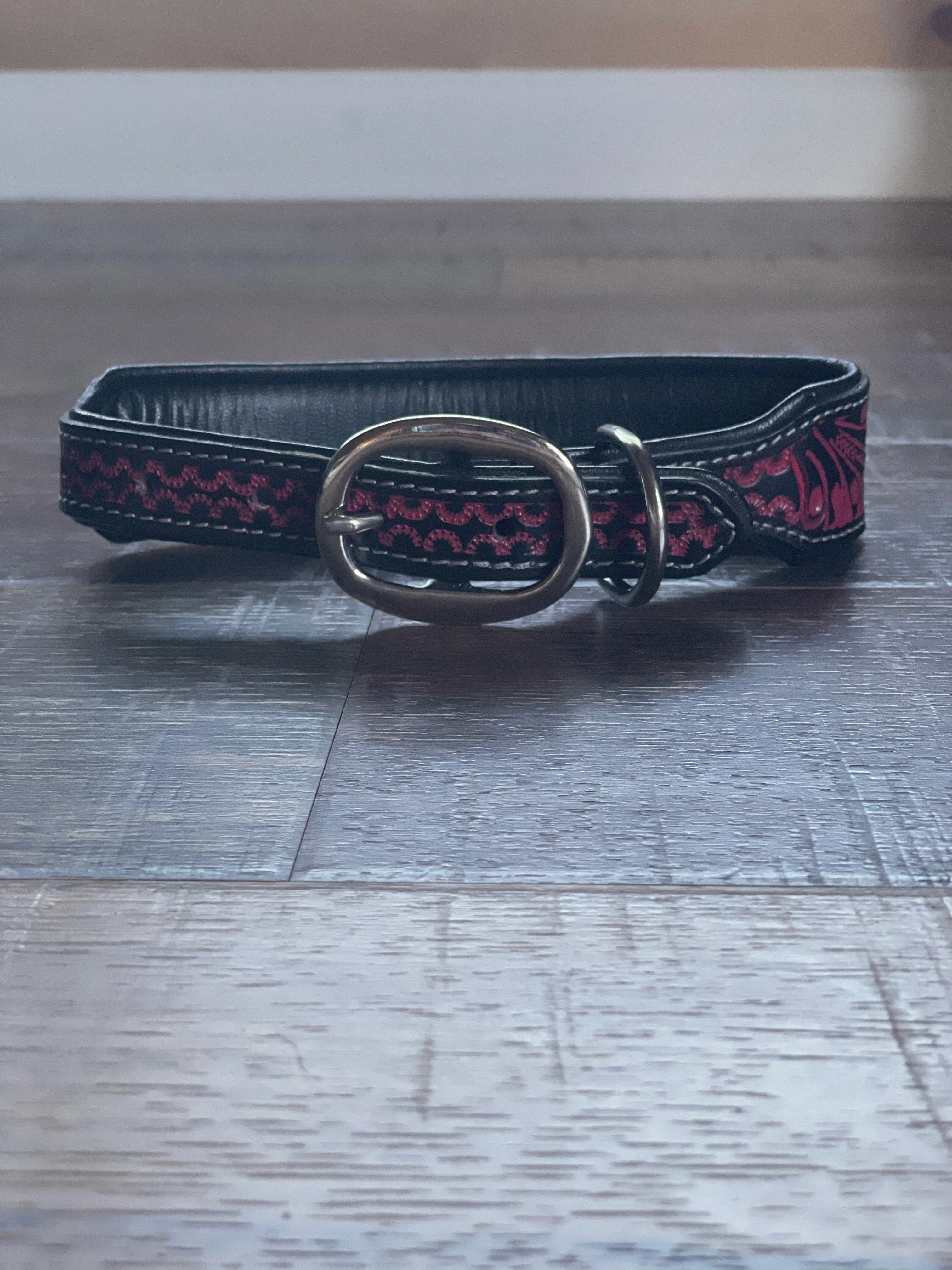 Lucky Diego Hand-tooled Dog Collar