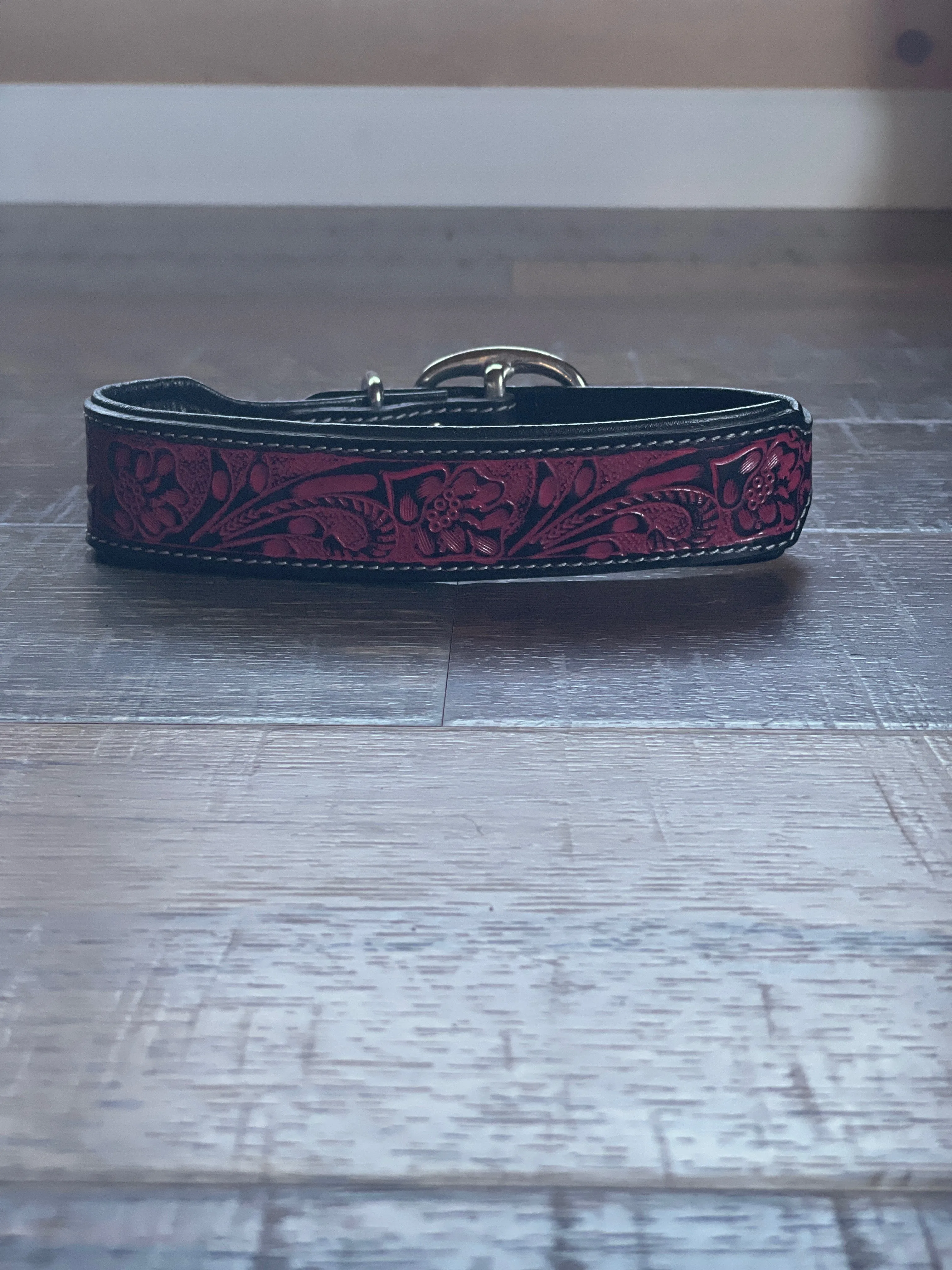 Lucky Diego Hand-tooled Dog Collar