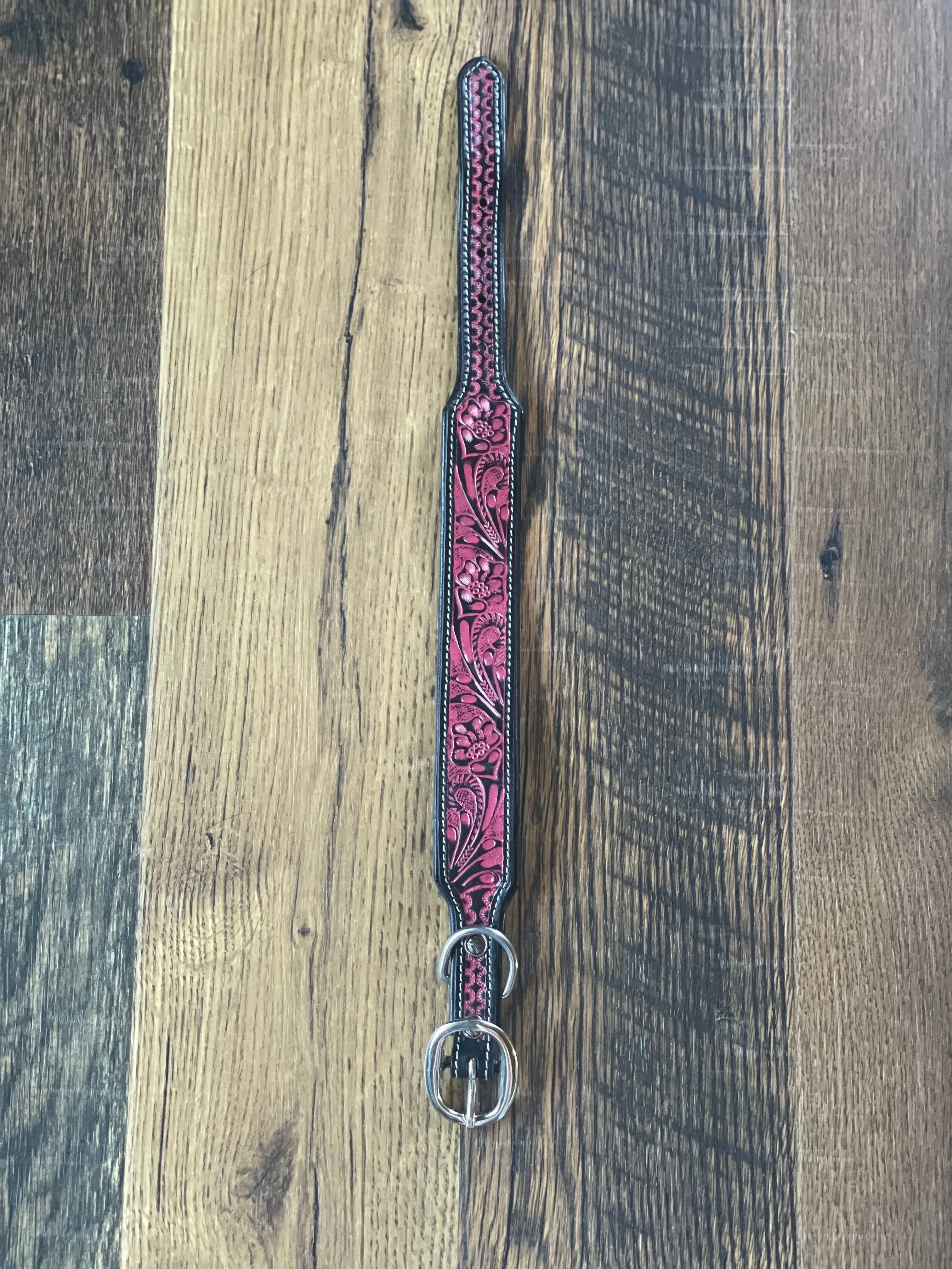 Lucky Diego Hand-tooled Dog Collar