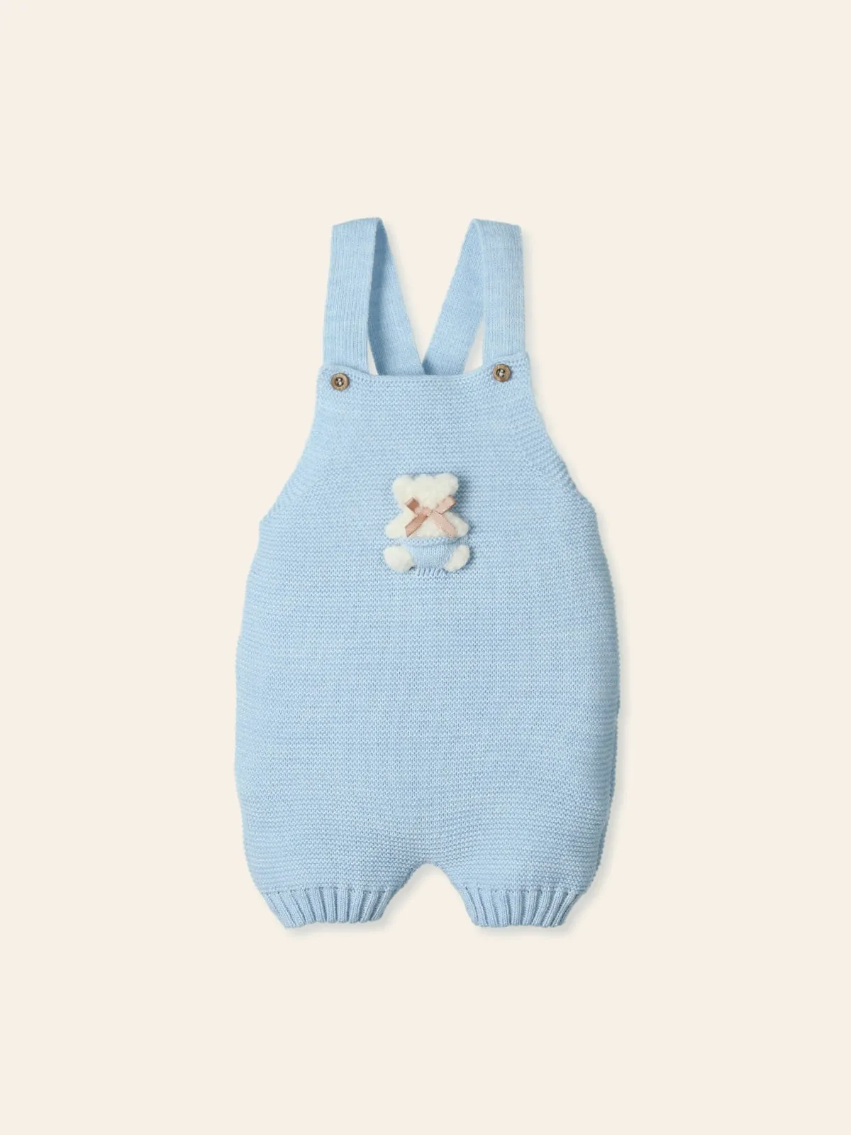 Mac Ilusion blue knitted teddy bear shortie romper