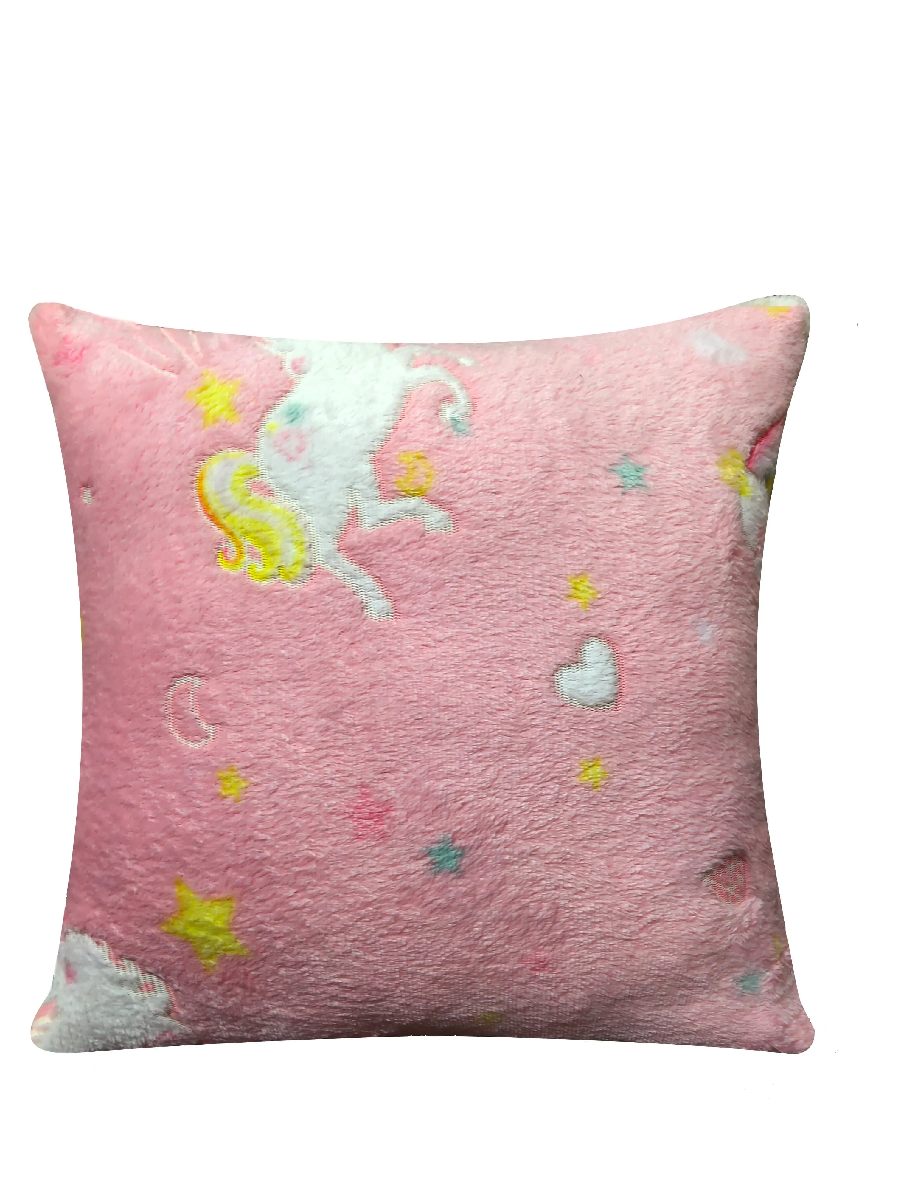 Magical Glow In The Dark Rainbow Unicorn Teddy Fleece Duvet Set for Kids Super Soft Cosy Bedding Perfect for Children's Bedrooms by OLIVIA ROCCO