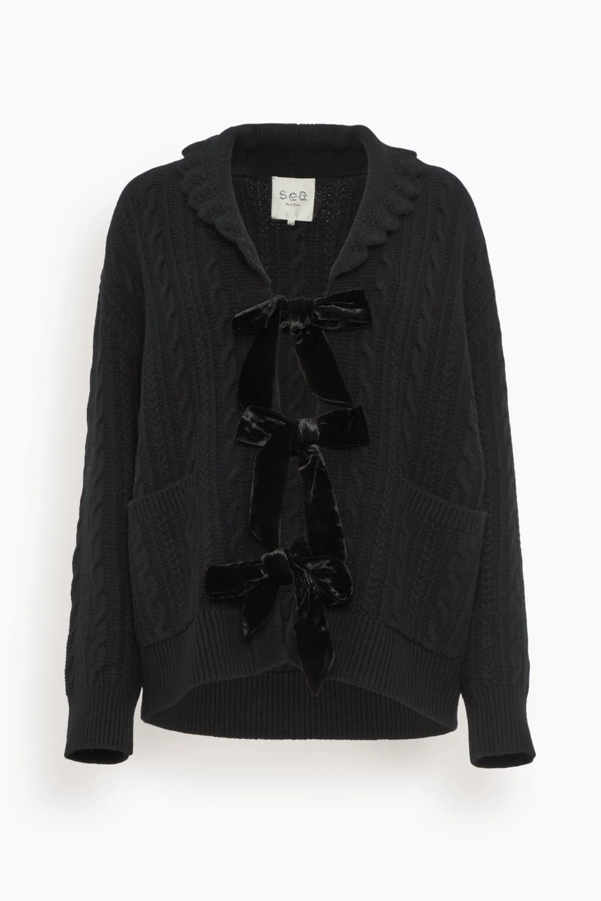 Mariella Knit Long Sleeve Cardigan in Black