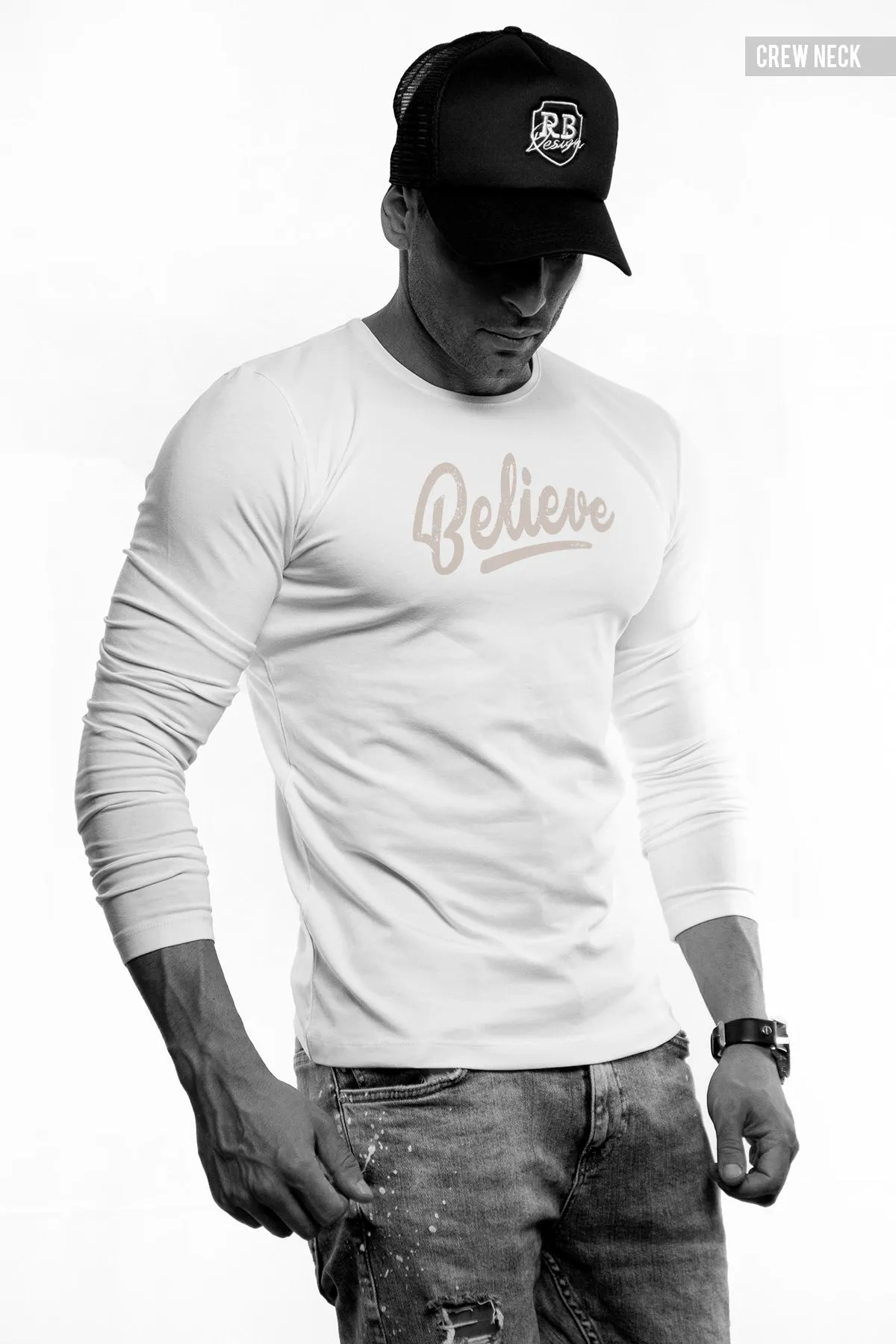 Mens Long Sleeve T-shirt "Believe" MD949