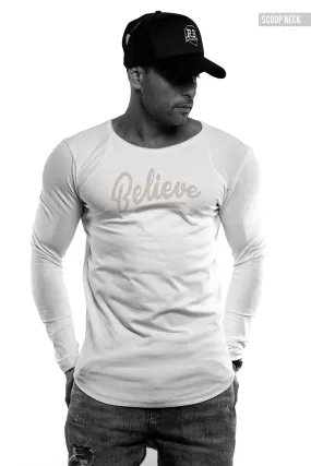 Mens Long Sleeve T-shirt "Believe" MD949