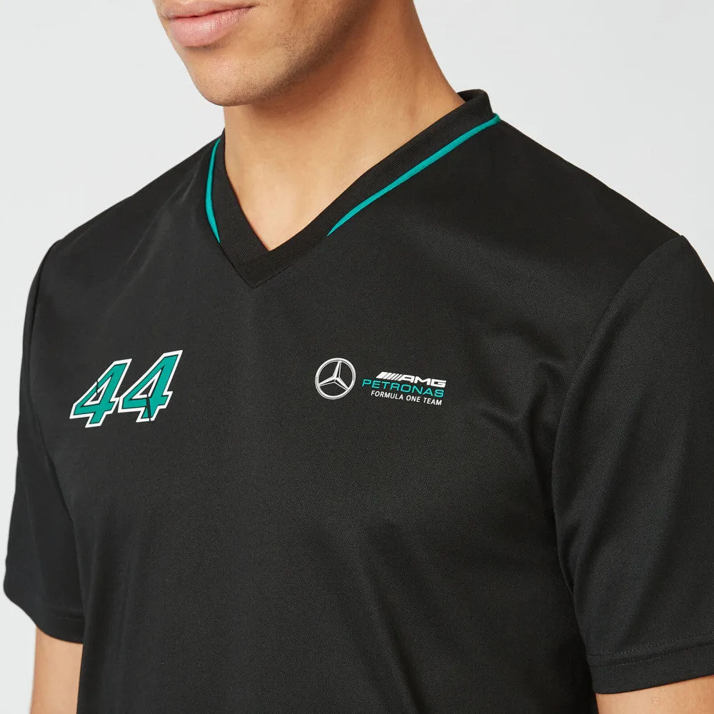 Mercedes Lewis Hamilton T-Shirt, LEWIS #44, Black, 2022