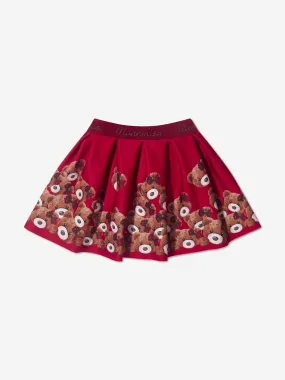 Monnalisa Girls Teddy Bear Neoprene Skirt