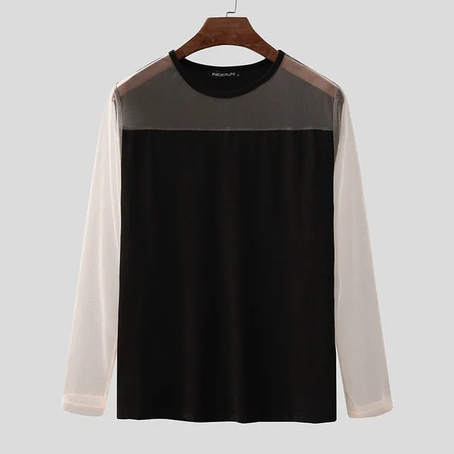 Monocolor Transparent Long Sleeve T-Shirt