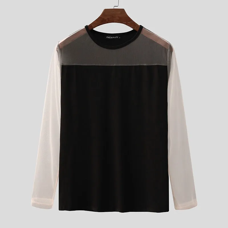 Monocolor Transparent Long Sleeve T-Shirt