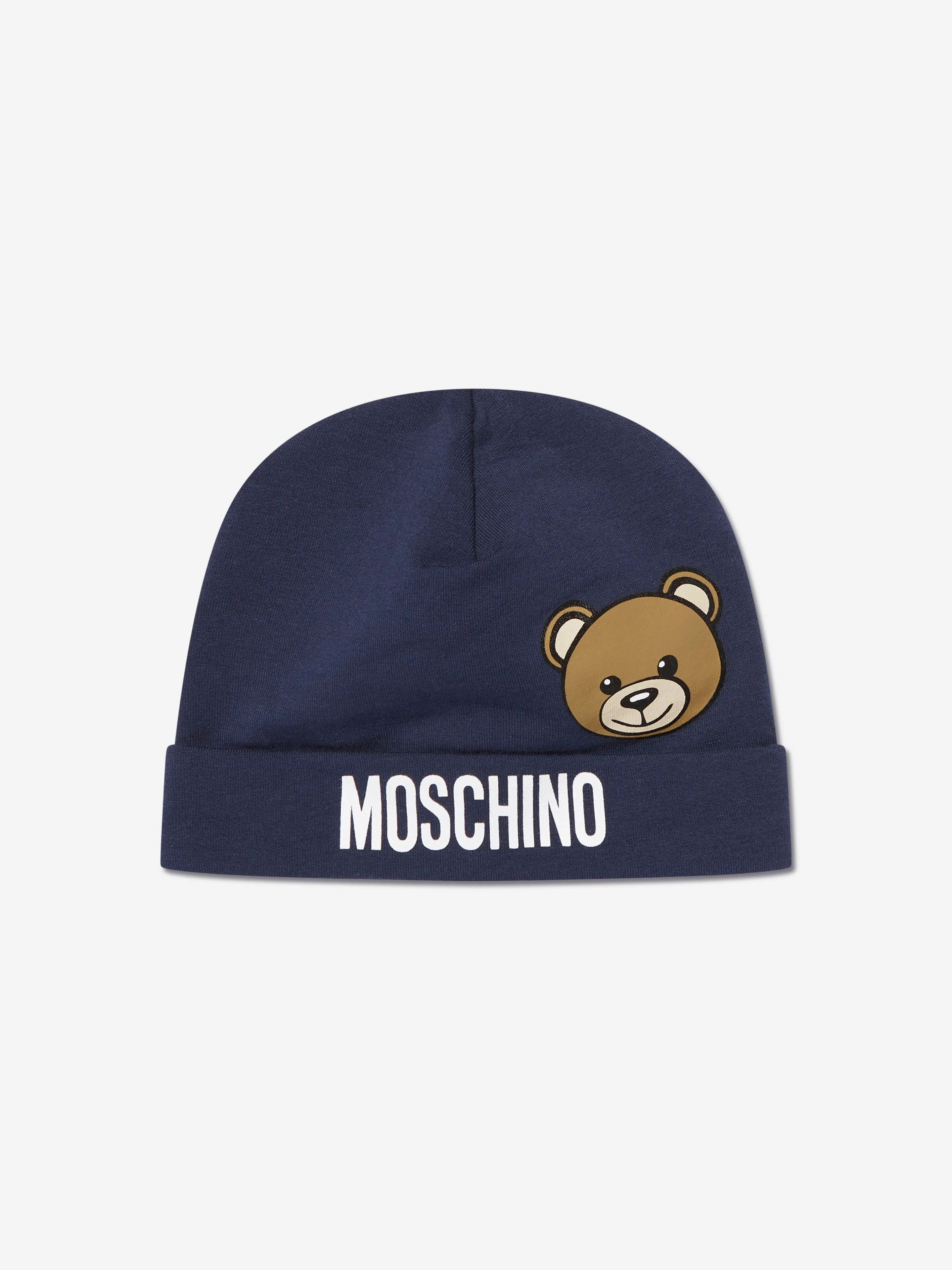 Moschino Baby Hat And Babygrow Gift Set in Navy