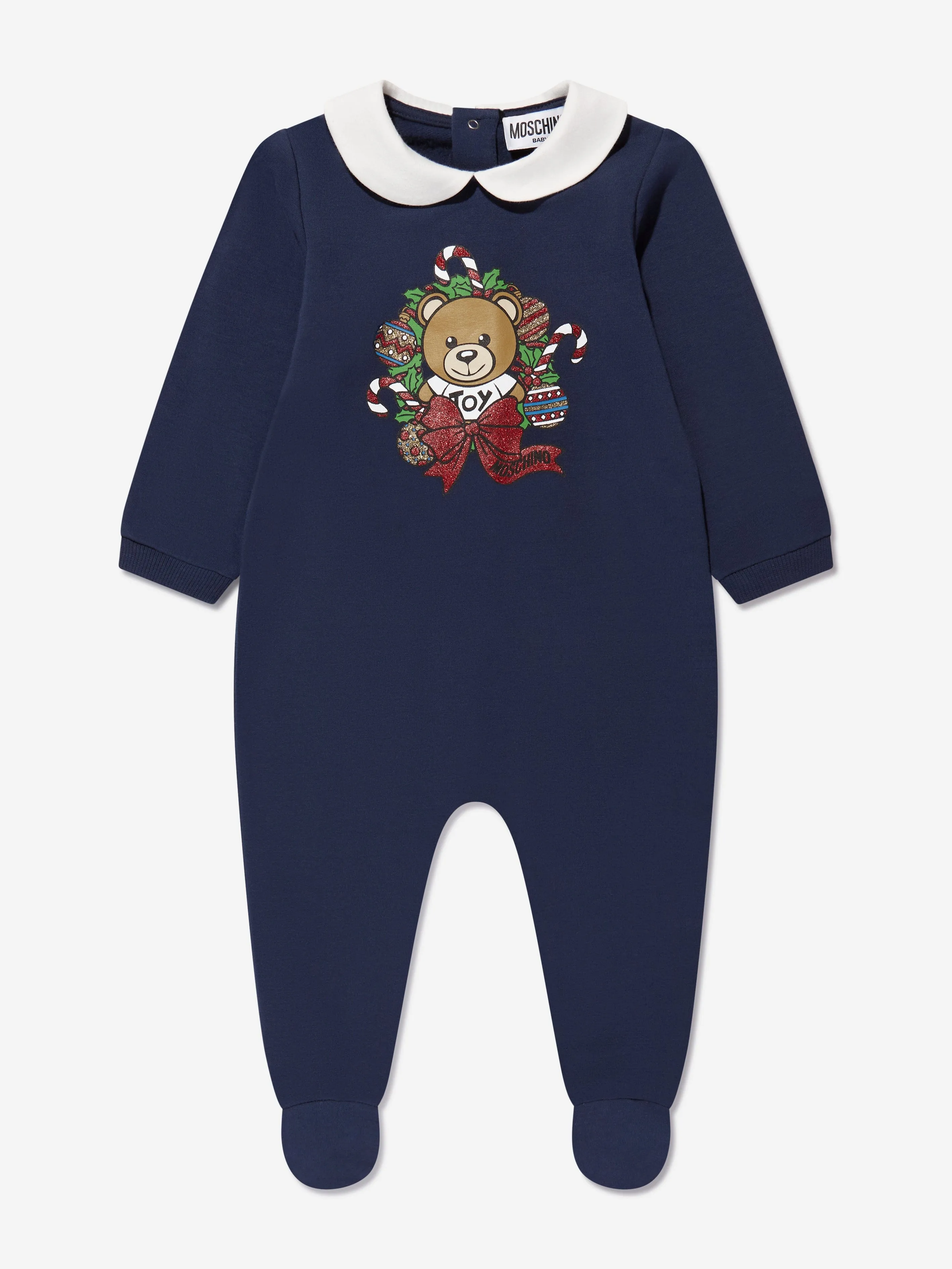 Moschino Baby Hat And Babygrow Gift Set in Navy