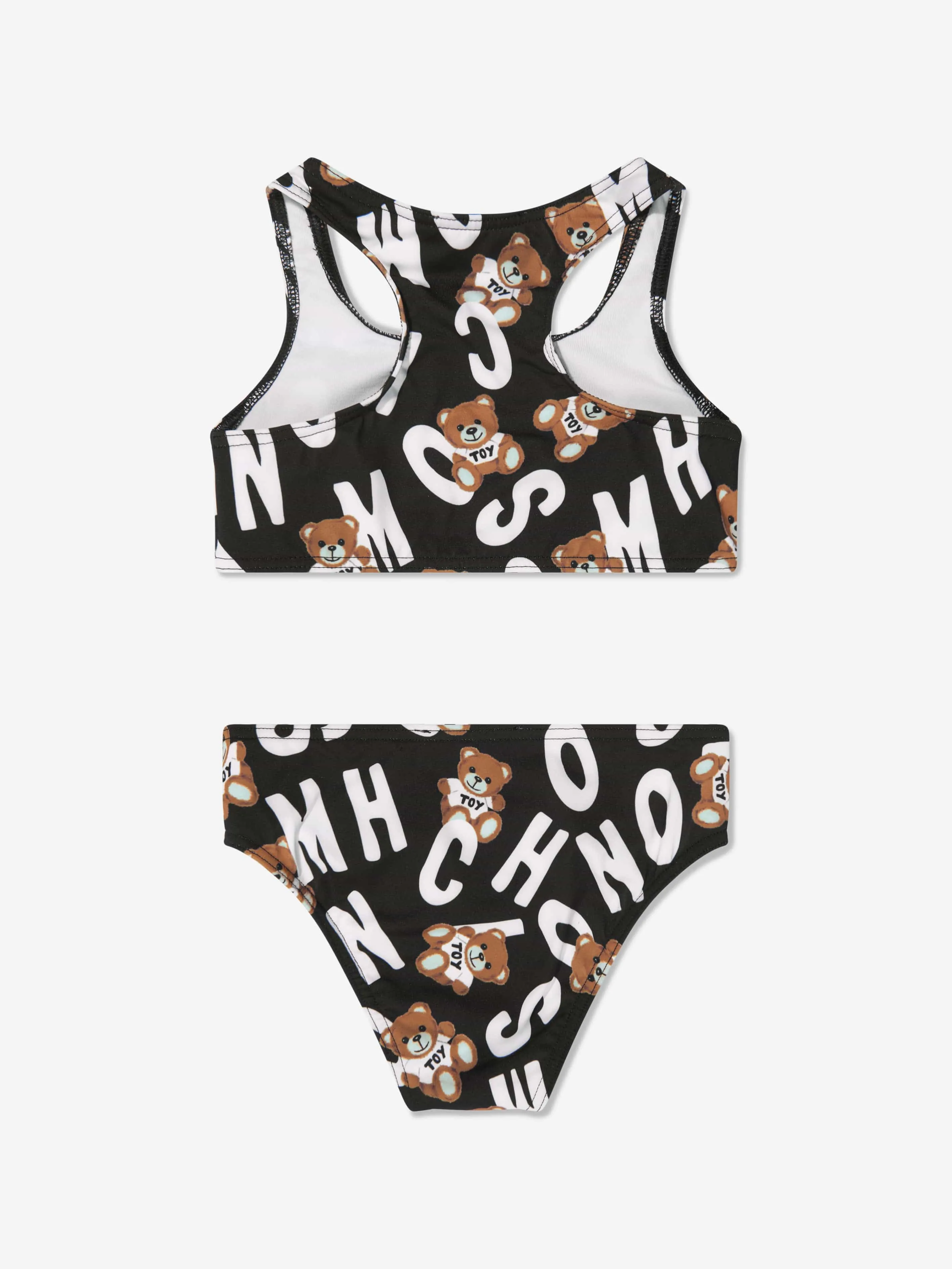 Moschino Girls Teddy Logo Bikini in Black