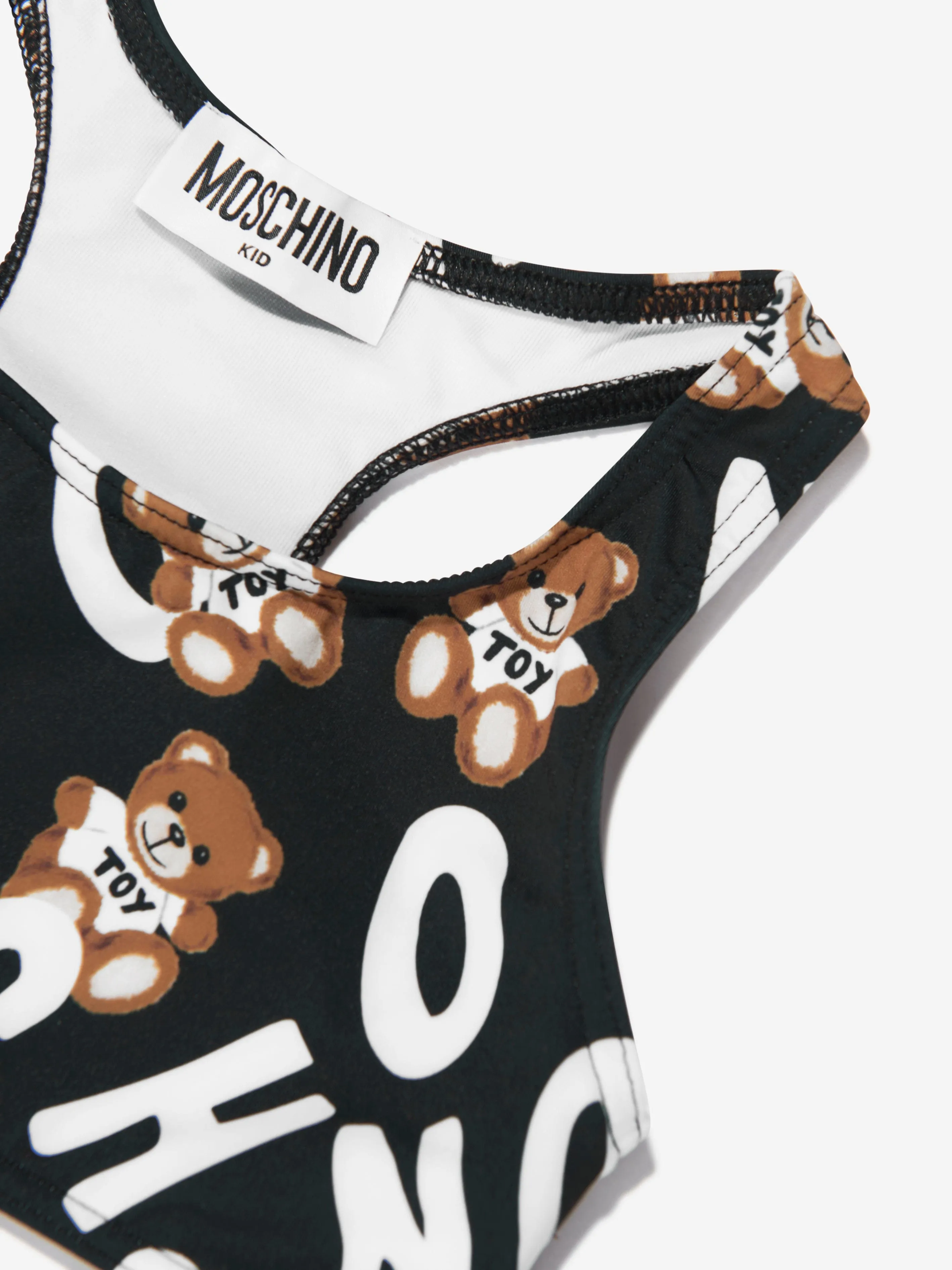 Moschino Girls Teddy Logo Bikini in Black