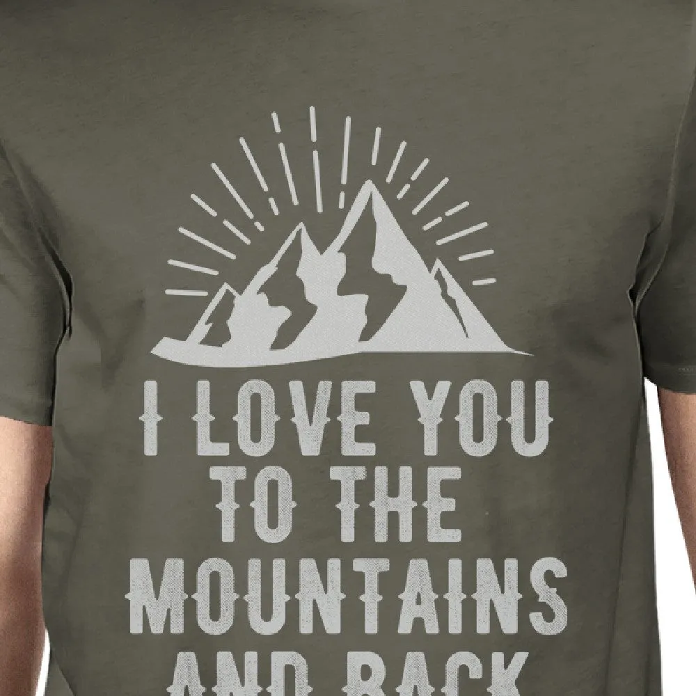 Mountain And Back Men's Dark Grey T Shirt Cute Gift Idea For Him