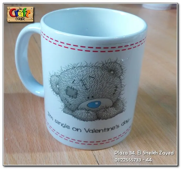 Mug "tatty teddy single on valentine's day"