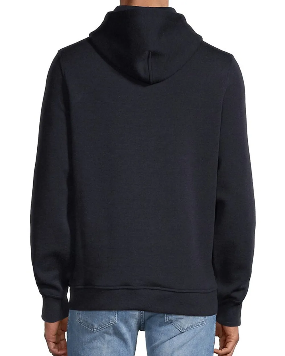 Navy Wool Blend Hoodie