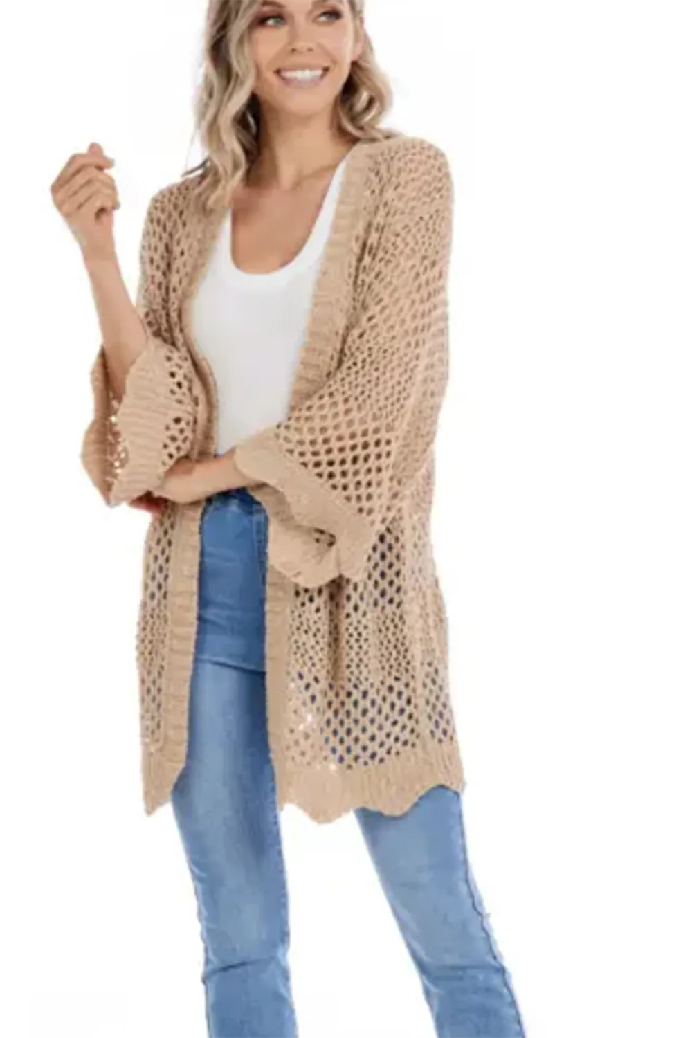 Nella Summer Cardigan - Tan