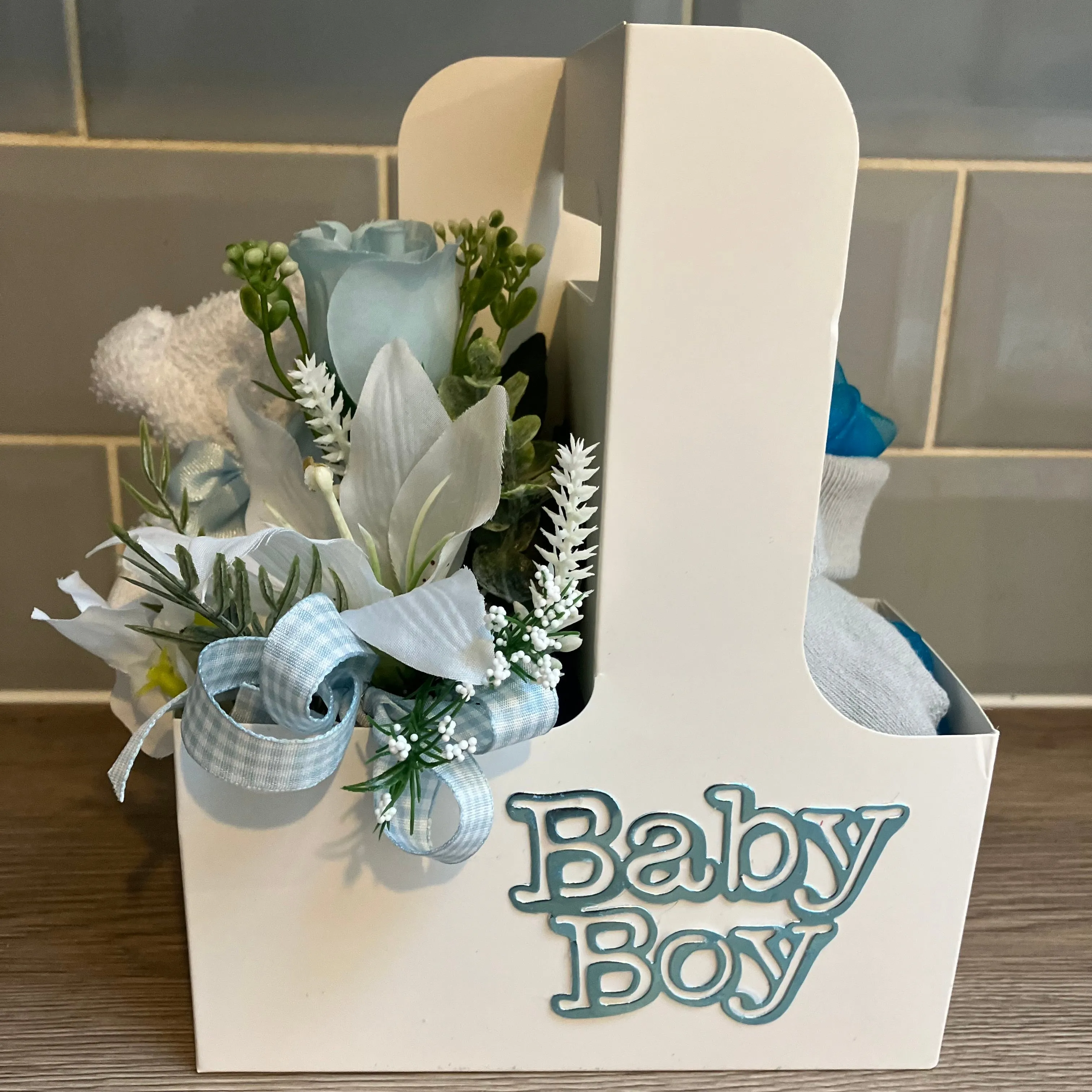 New baby boy flowers and gifts