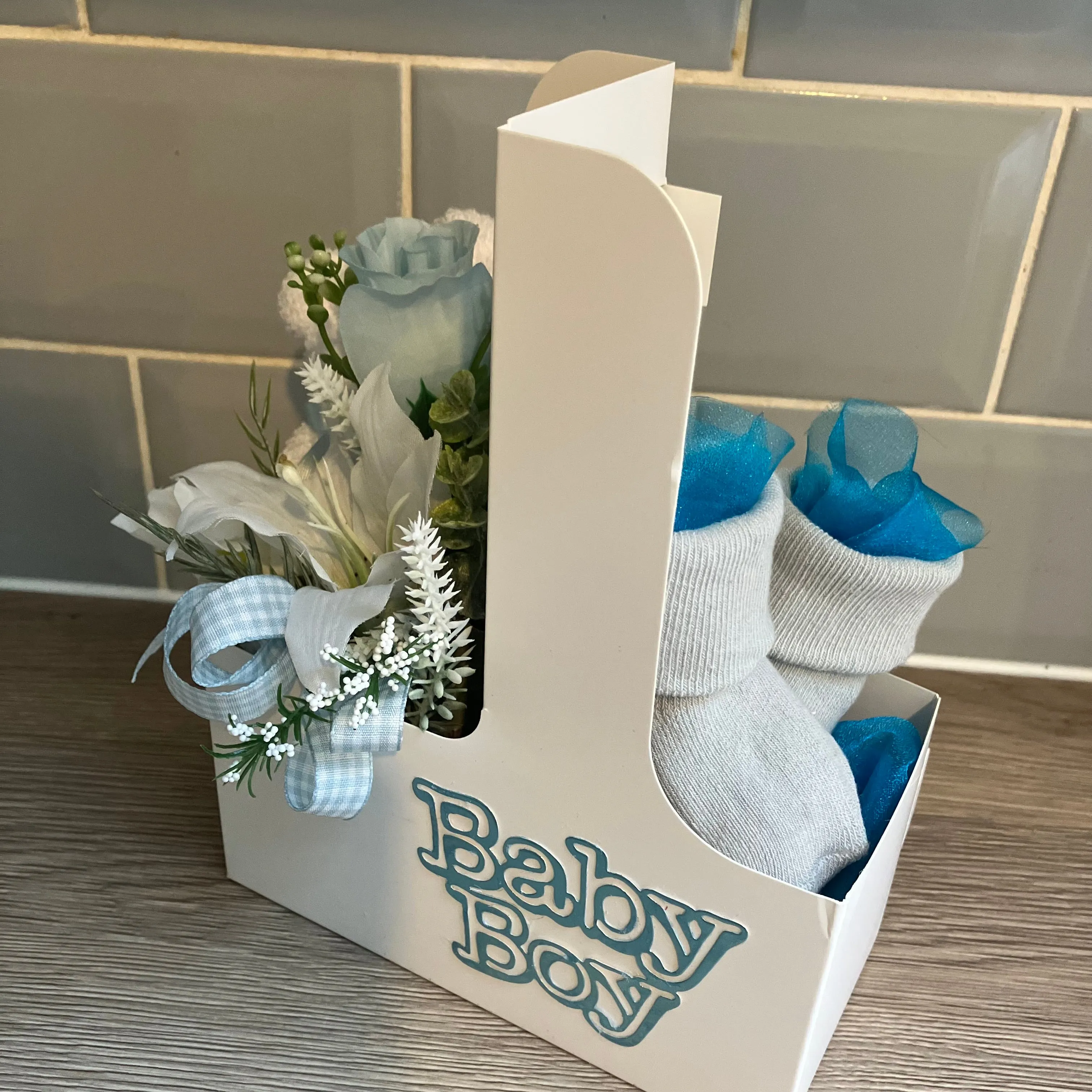 New baby boy flowers and gifts