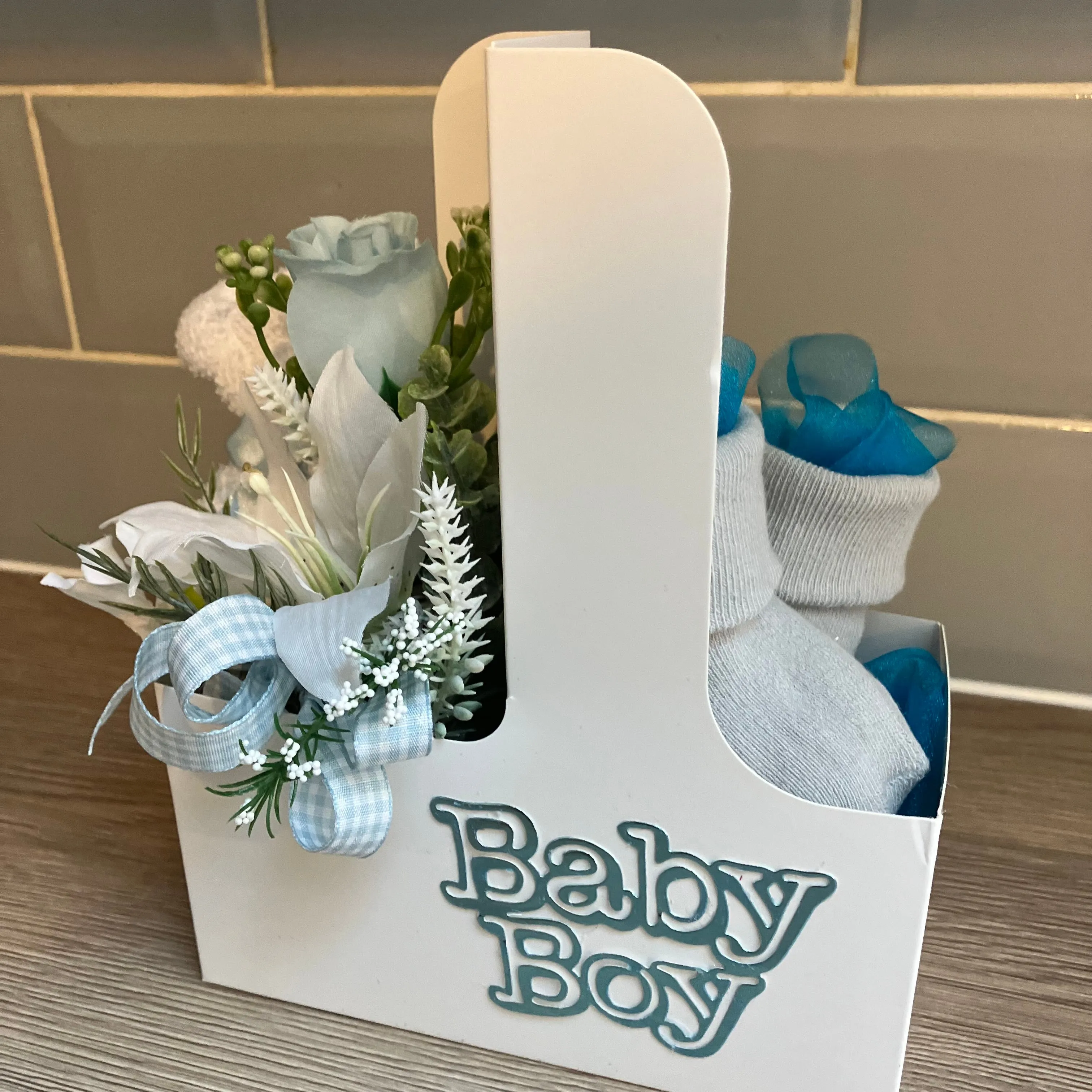 New baby boy flowers and gifts