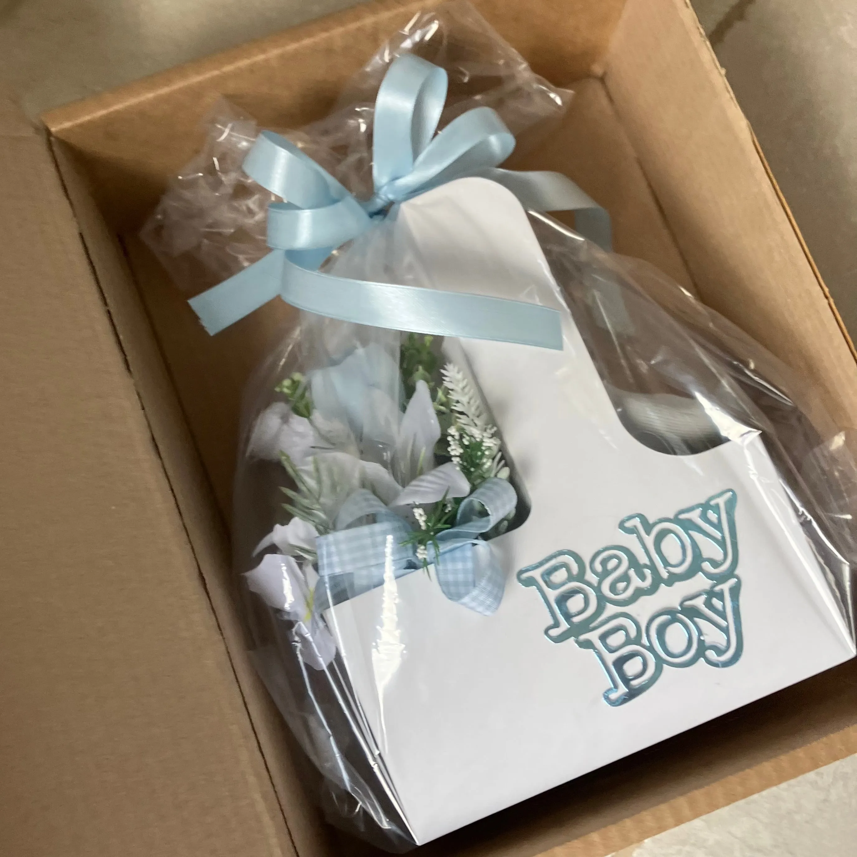 New baby boy flowers and gifts