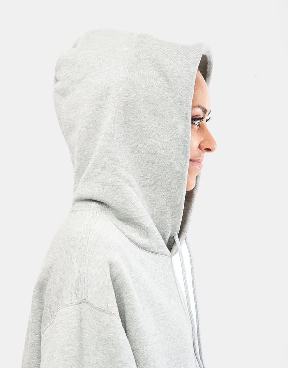 Nike SB Essential Logo Pullover Hoodie - Dark Grey Heather/White