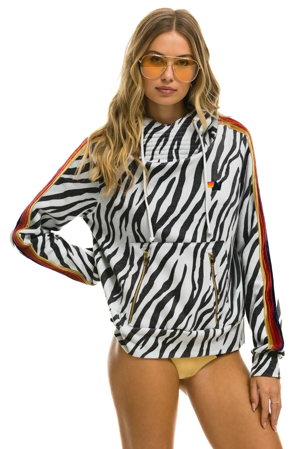 NINJA PULLOVER HOODIE - ZEBRA