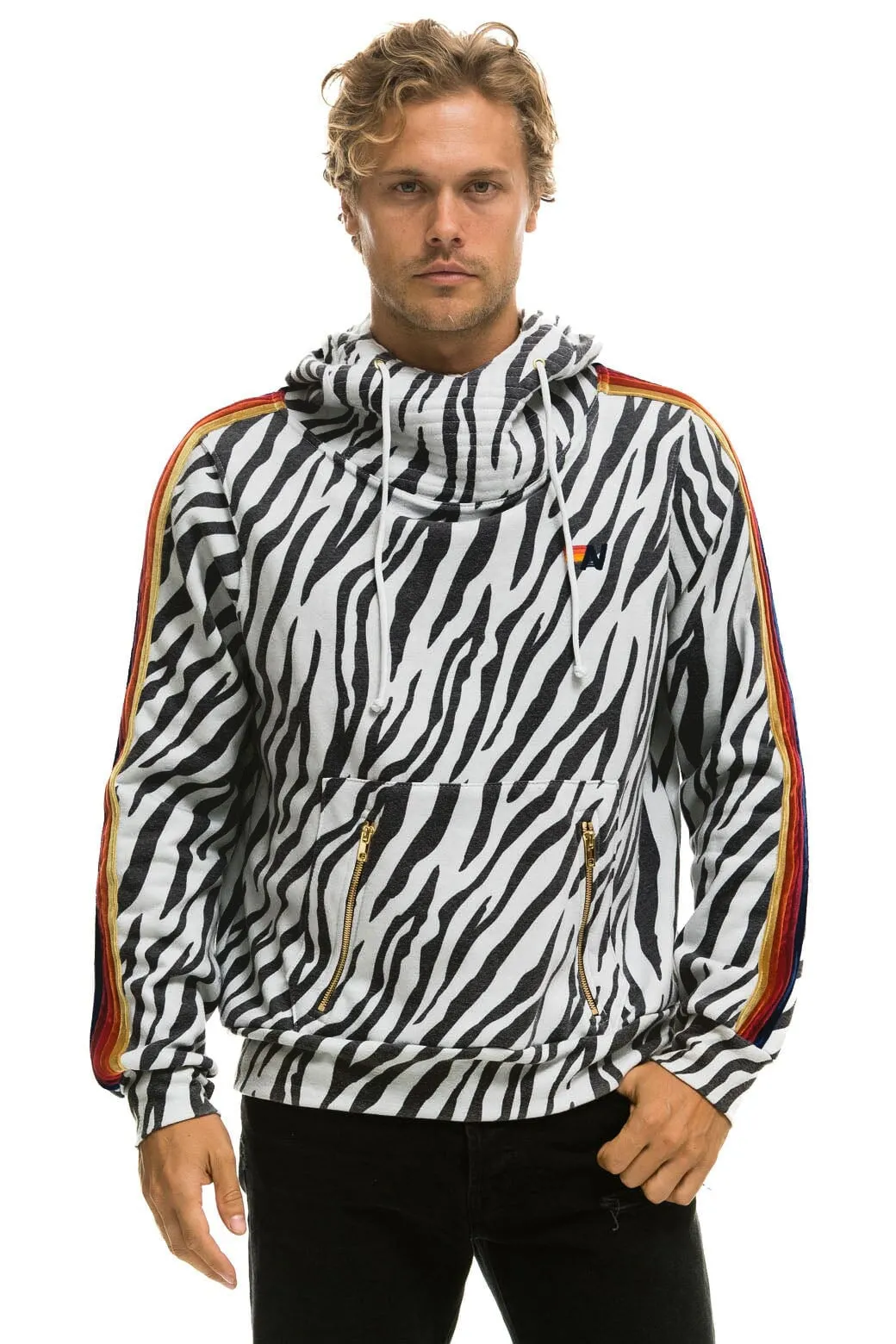 NINJA PULLOVER HOODIE - ZEBRA