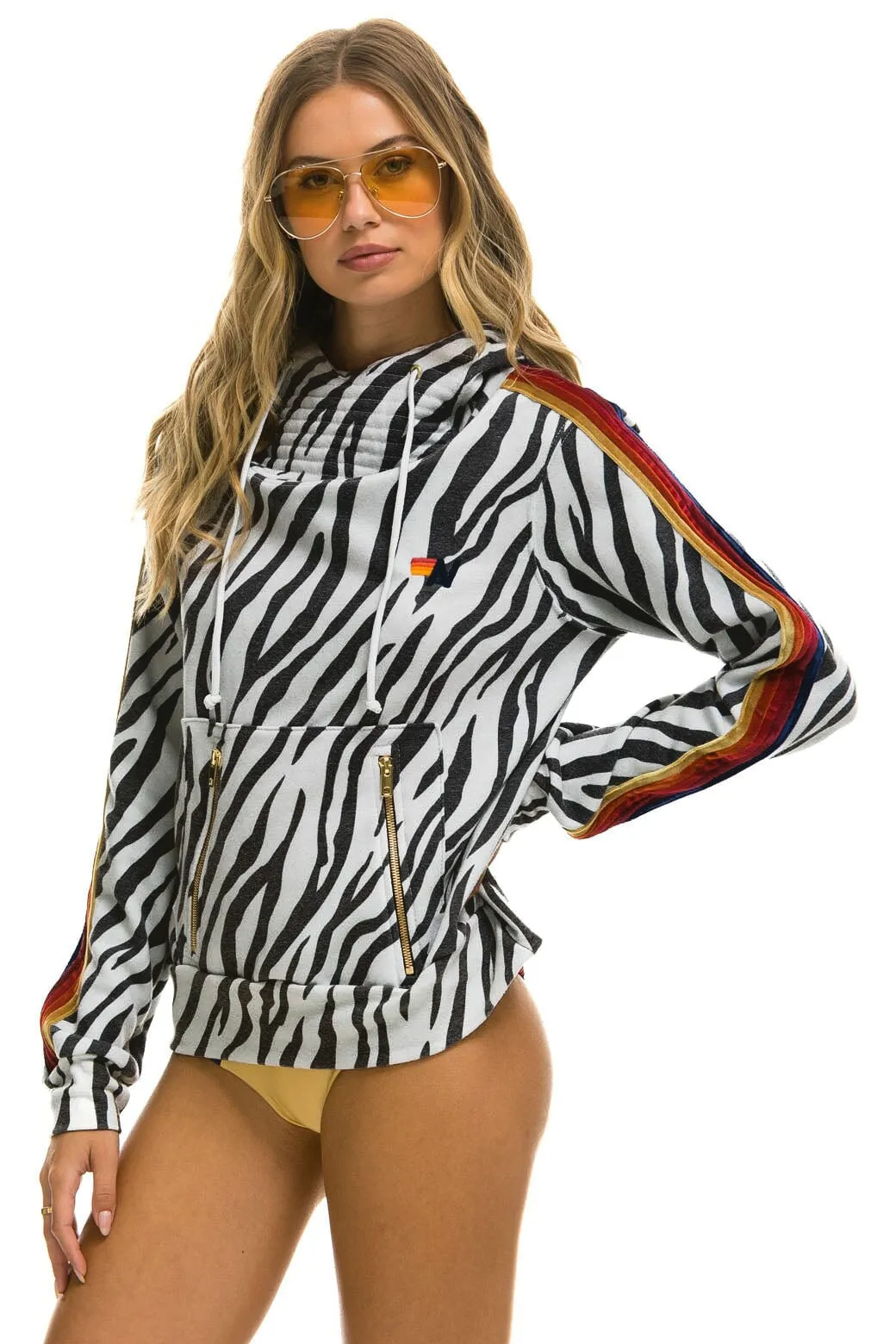 NINJA PULLOVER HOODIE - ZEBRA