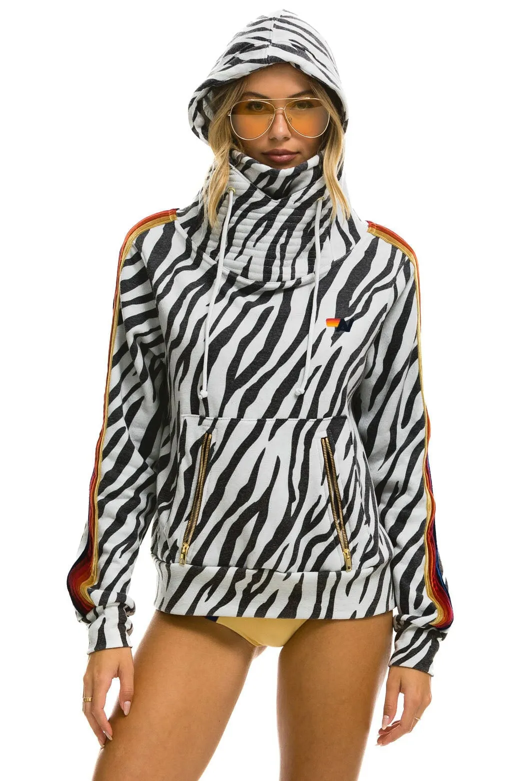 NINJA PULLOVER HOODIE - ZEBRA