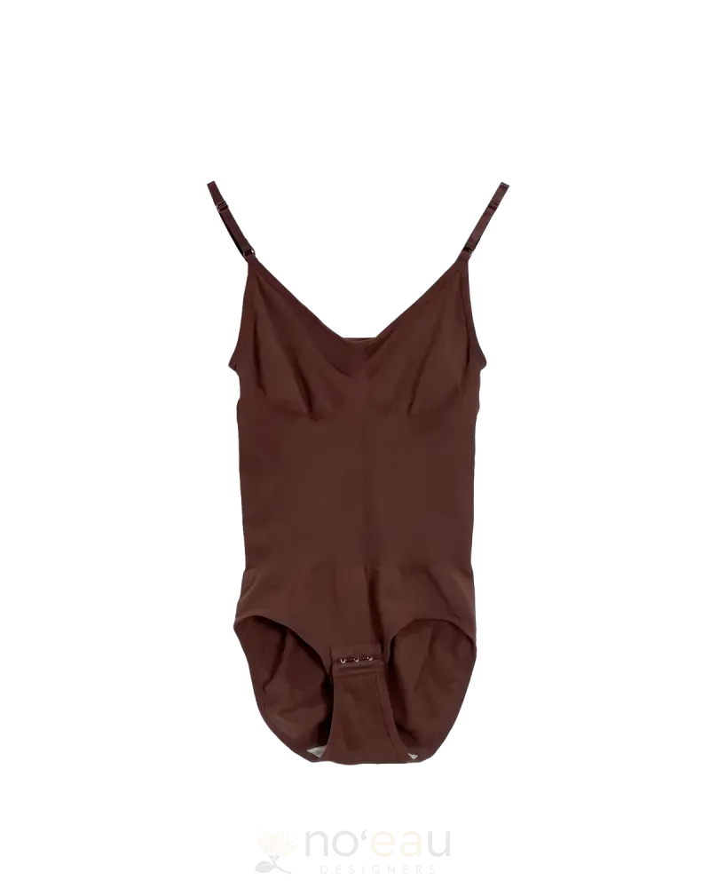 NOEAU  - Spaghetti Straps Brown Briefs Bodysuit