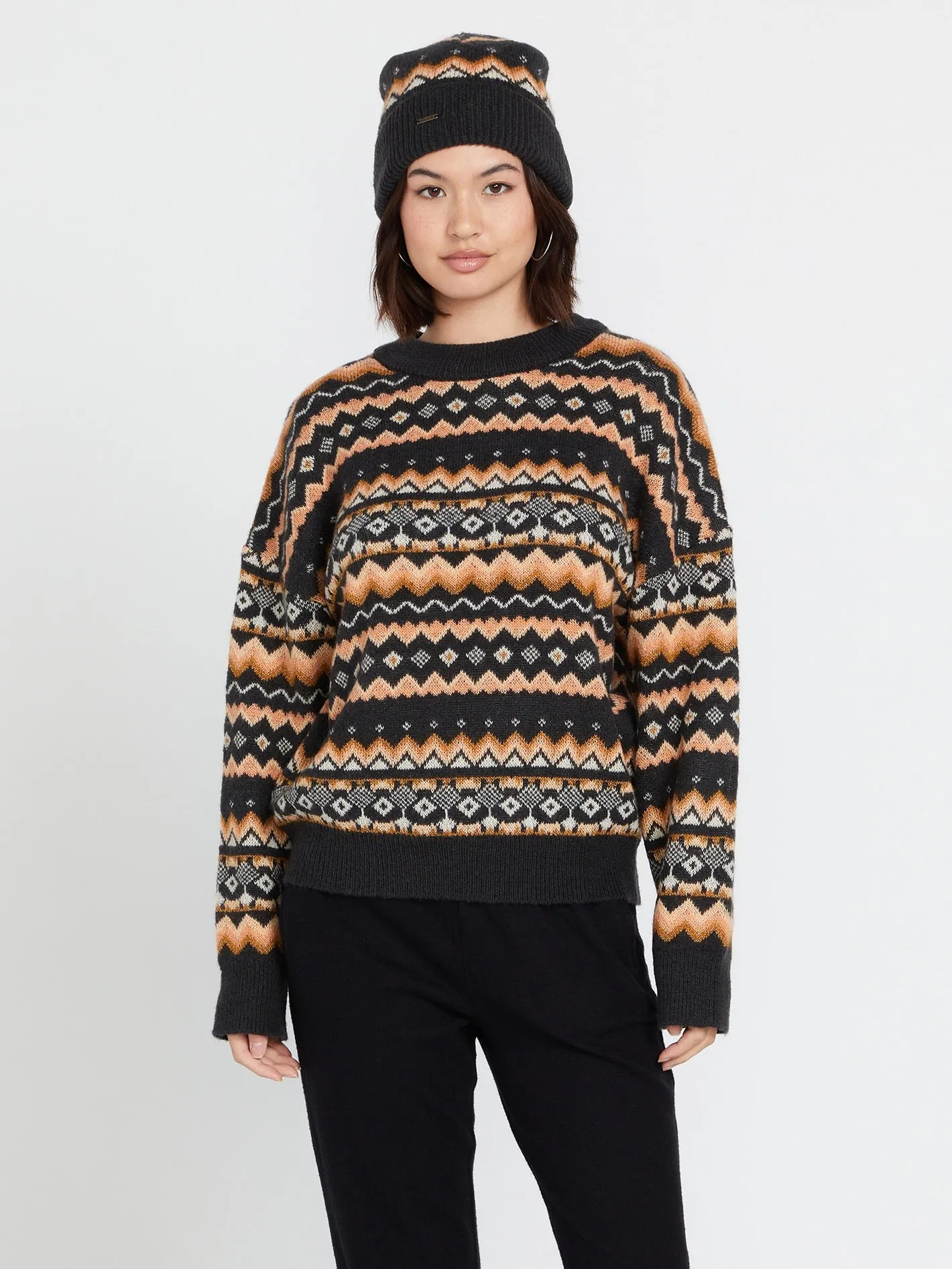 Not Fairisle Sweater - Vintage Black