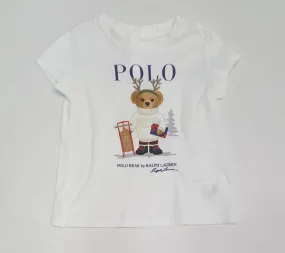 Nwt GIRLS Polo Ralph Lauren Reindeer Bear Tee (2T-7T)