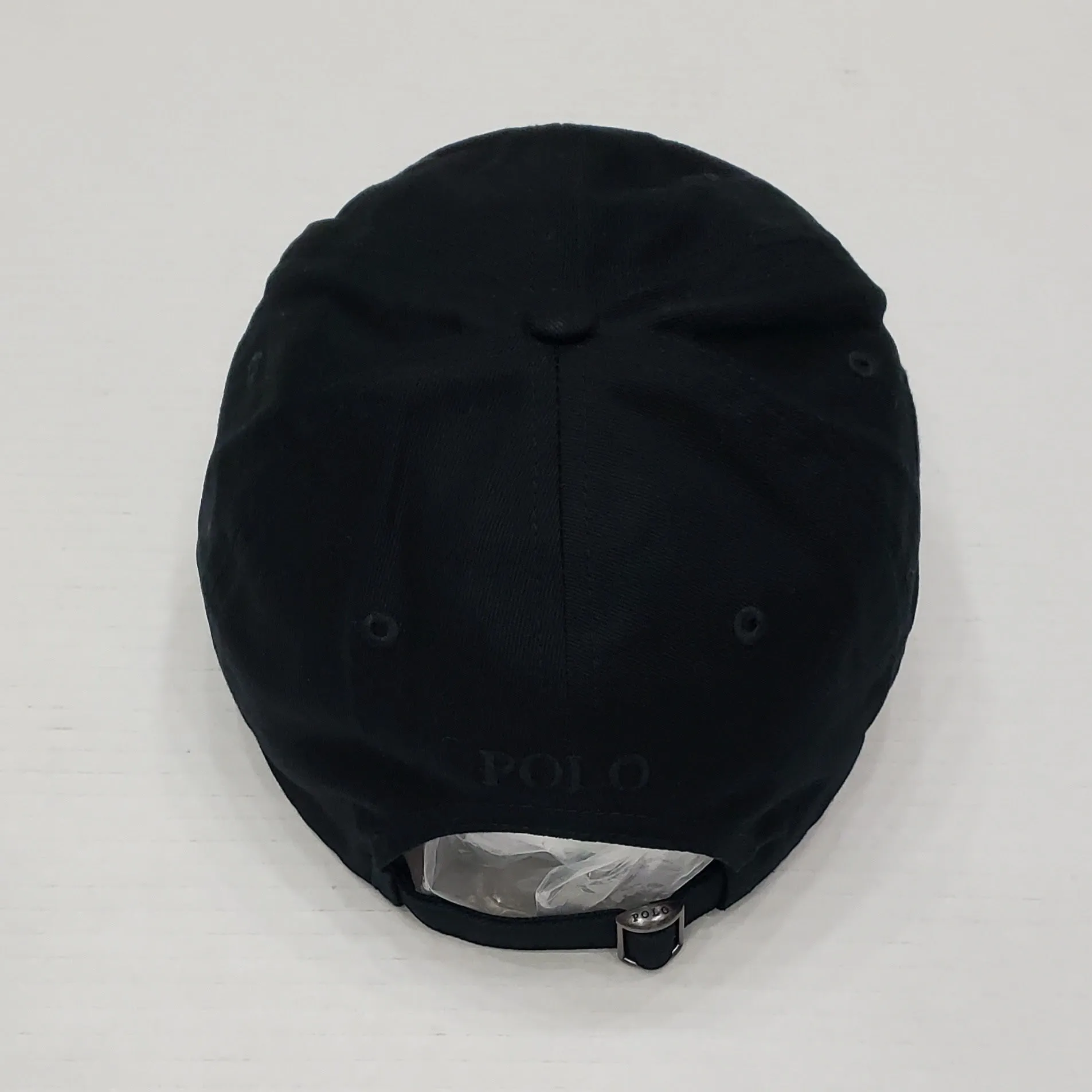 Nwt Polo Ralph Lauren Black ON Black Big Pony Adjustable Strap Back Hat