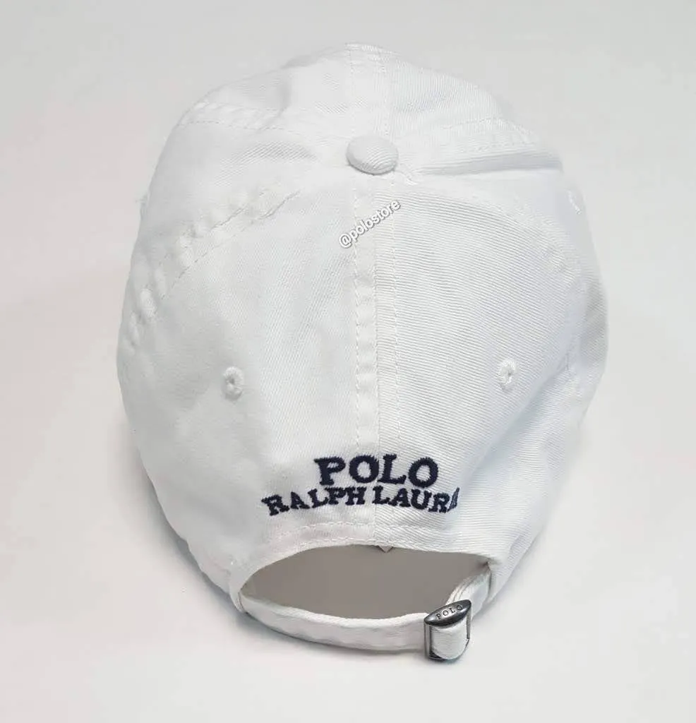 Nwt Polo Ralph Lauren White Beach Bear Adjustable Strap