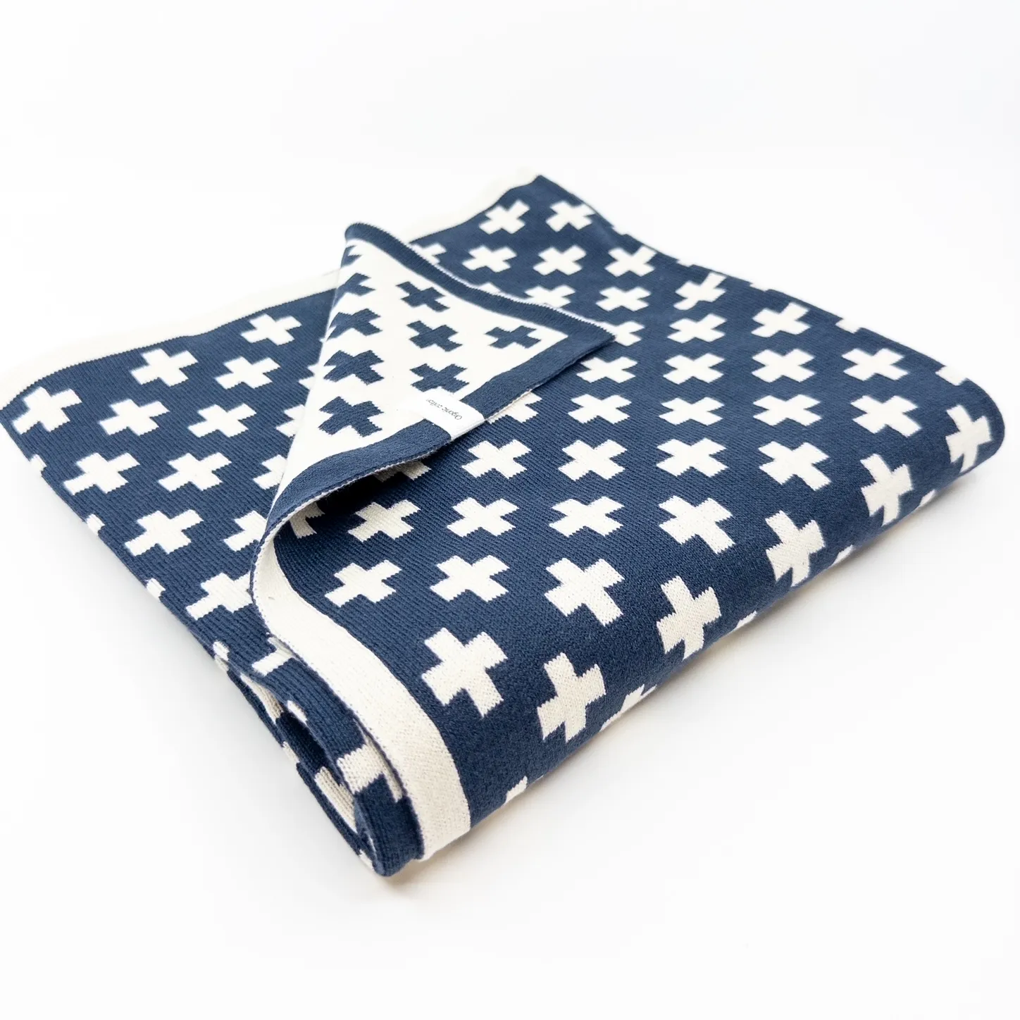 Organic-cotton Cot Blankets - Navy