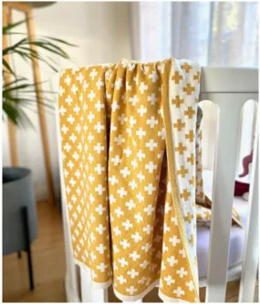 Organic-cotton Cot Blankets - Popcorn