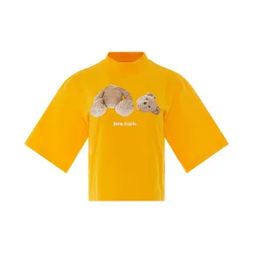 PA Bear Fitted T-Shirt in Ocher Yellow