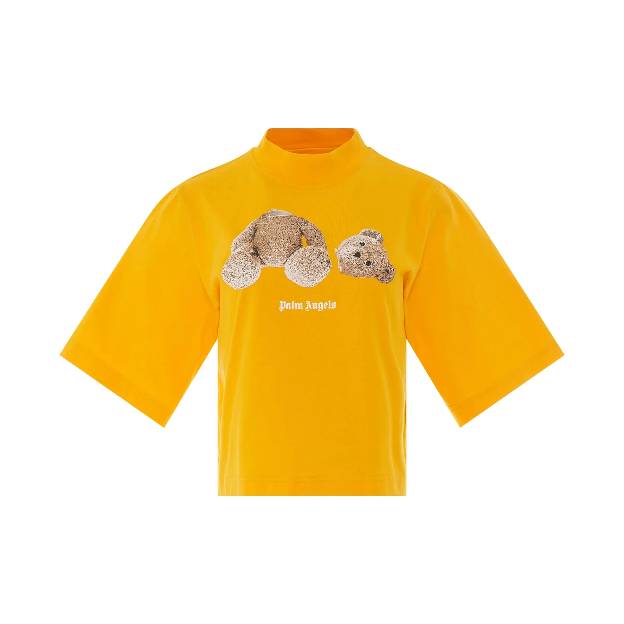 PA Bear Fitted T-Shirt in Ocher Yellow