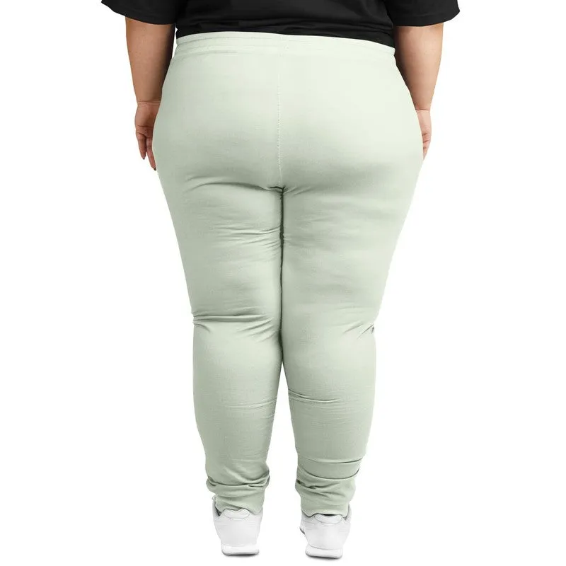 Pale Warm Green Joggers | Unisex | with PLUS sizes | Bright Pale Warm Green | C5M0Y10K0