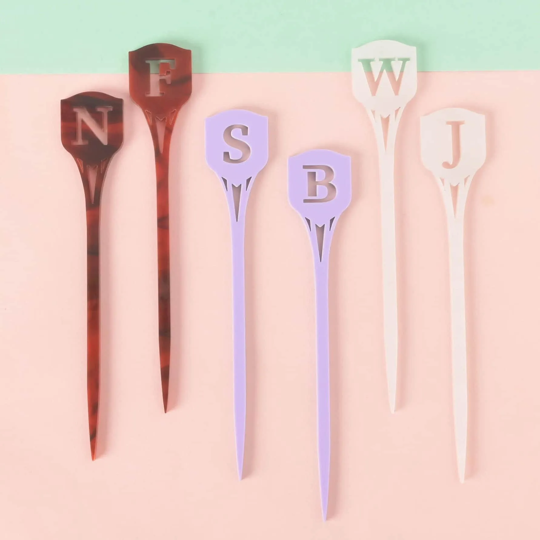 Personalized Family Shield Stir Sticks